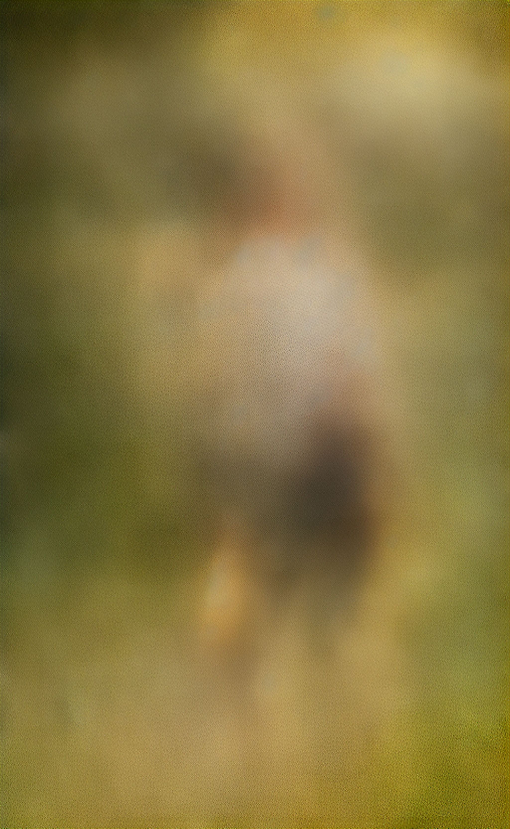 Girl running in a field